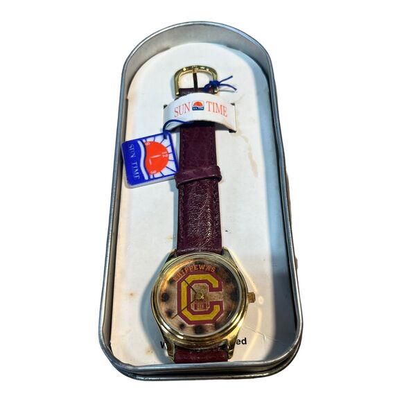 Vintage 1995 Sun Time Chippewas Watch NEW - Picture 2 of 4